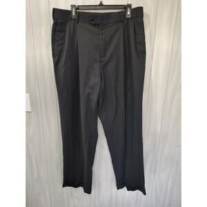 Men's Stafford Performance Classic Fit Black Pants 38x32 04954-4 Office Church